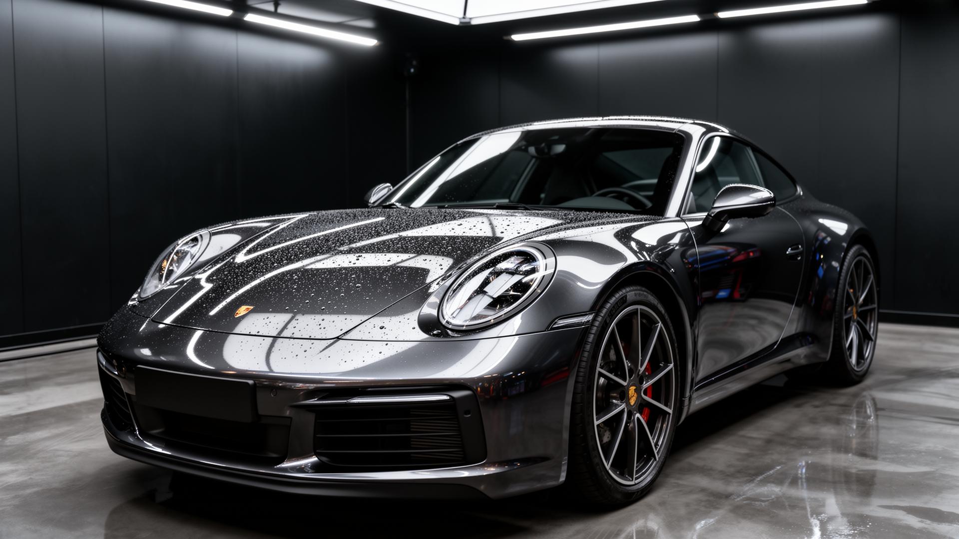 After — ceramic coating on a 2023 Porsche in Mississauga