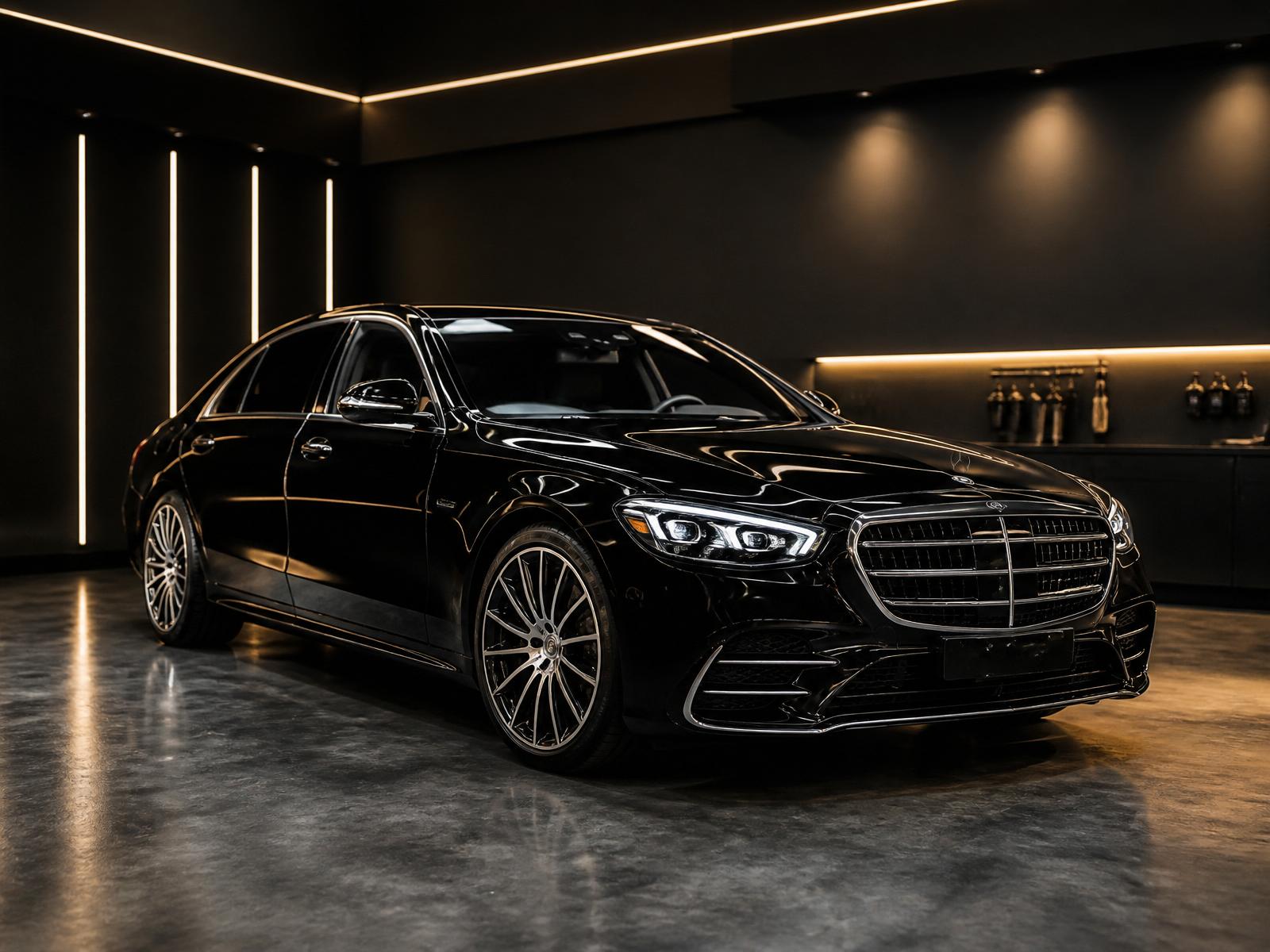 Rolls-Royce under studio light at YYZ Detailing Haus, Mississauga