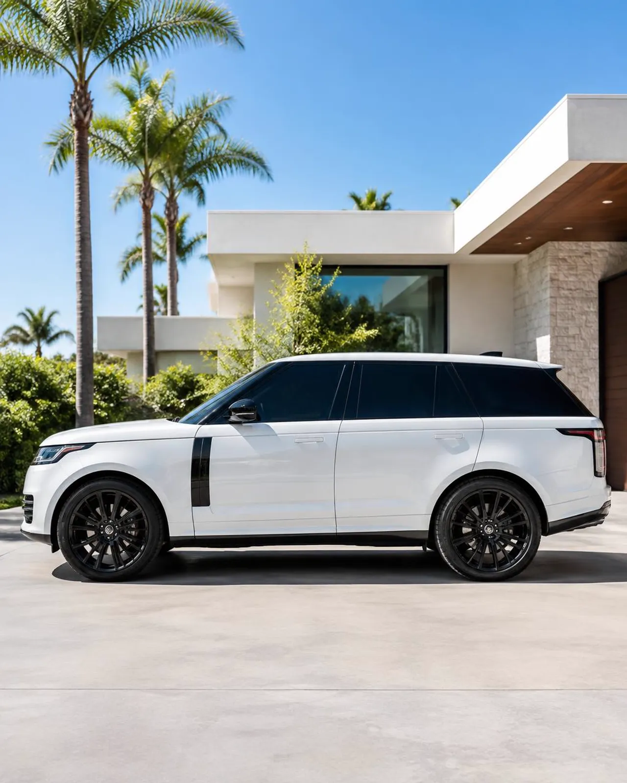 White SUV with carbon window tint